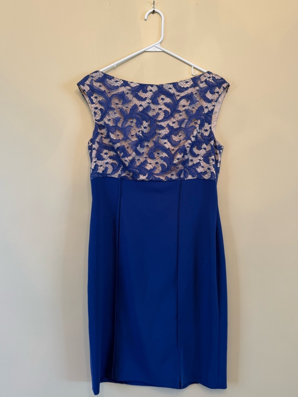 NWT Kay Unger Lace Cobalt Blue Cocktail Dress Size 10